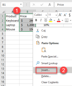 How To Insert And Shift Cells Right In Excel Google Sheets Automate