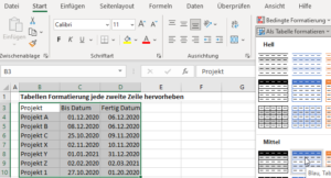 Jede Zweite Zeile In Excel Hervorheben Excel Google Sheets