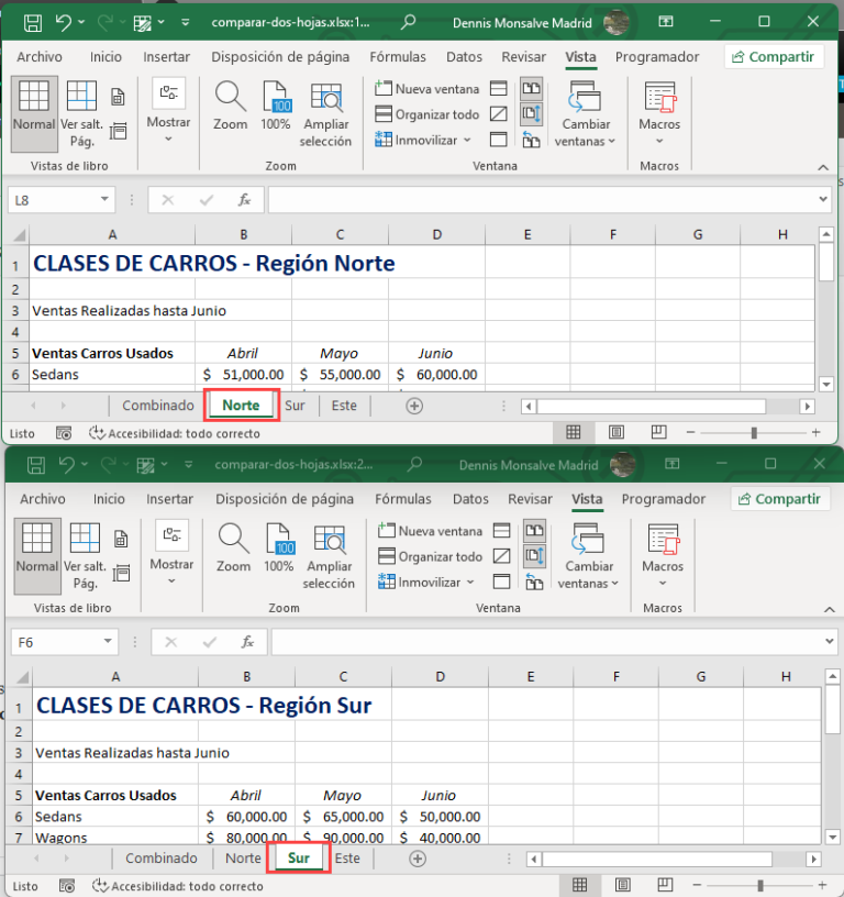 Comparar Dos Hojas En Busca De Diferencias En Excel Y Google Sheets