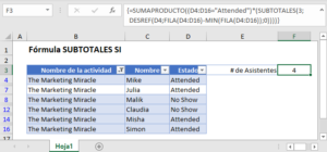 Fórmula SUBTOTALES SI Excel y Google Sheets Automate Excel