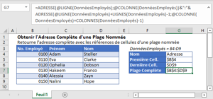 Obtenir l Adresse Complète d une Plage Nommée dans Excel et Google