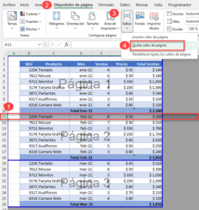 Insertar Y Eliminar Saltos De P Gina En Excel Y Google Sheets