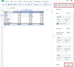 Cómo Filtrar Valores de Tablas Dinámicas en Excel y Google Sheets