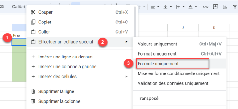 Copier Et Coller Sans Modifier Le Format Dans Excel Et Google Sheets