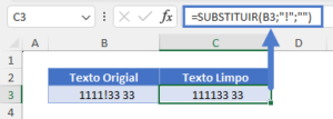 Fórmula Remover caracteres indesejados Excel Automate Excel