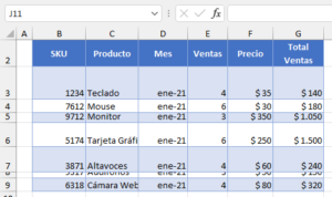 Cambiar el Tamaño de las Celdas al Alto de Fila Predeterminado en Excel