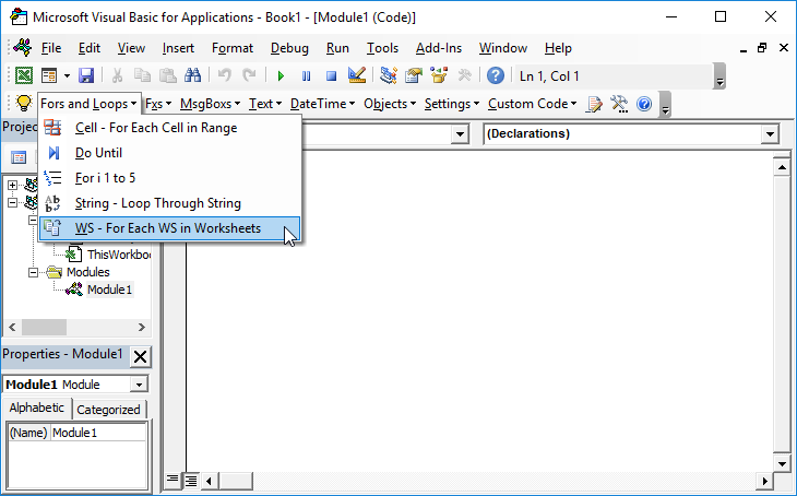 visual basic for applications access