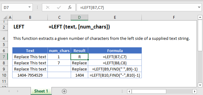 LEFT Function In Excel Truncates Text