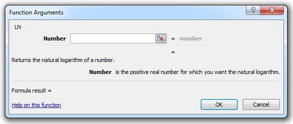 Excel Ln Function Calculate Natural Logarithm Log