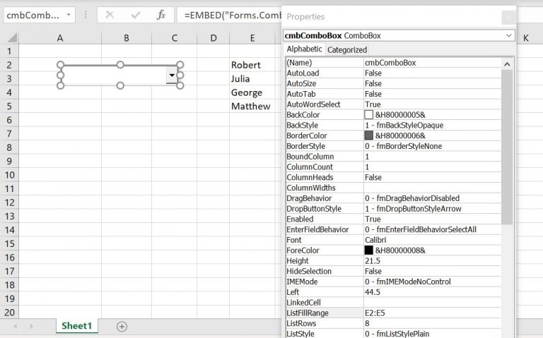 Vba Combobox Automate Excel 7441
