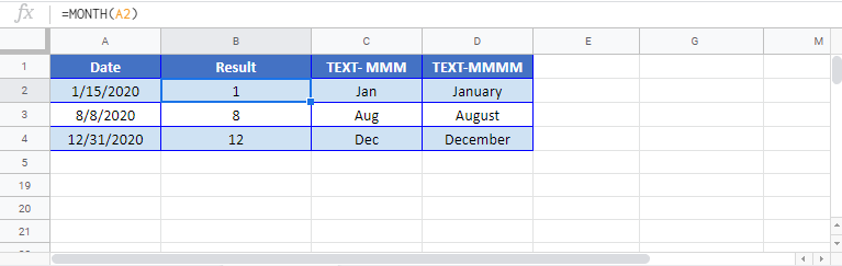 Get Month Name From Date Excel Google Sheets Automate Excel