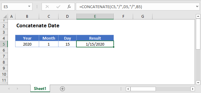 Concatenate Date in Excel & Google Sheets - Automate Excel