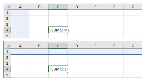 Add-Up-Entire-Column-Rows-in-Excel - Automate Excel