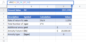 PV Formula Excel - Calculate the Present Value