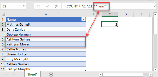 Count Cells that Contain Specific Text in Excel &amp; Google Sheets - Automate Excel