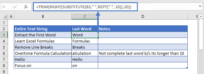 Extract The Last Word In Excel Google Sheets Automate Excel