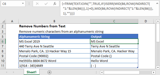 How To Remove Text From Numbers In Excel Using Formula Riset