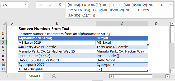 How To Remove Numbers From Text In Excel Free Excel Tutorial Gambaran