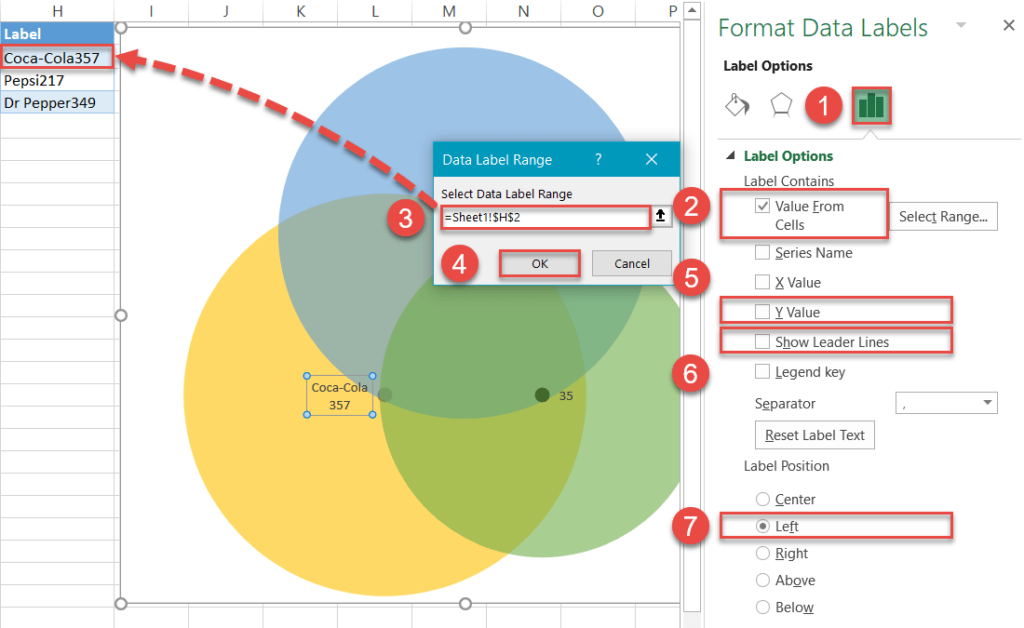 How to Create Venn Diagram in Excel - Free Template Download - Automate ...