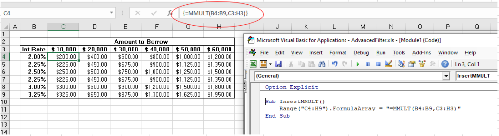 Vba excel нельзя установить свойство formulaarray класса range