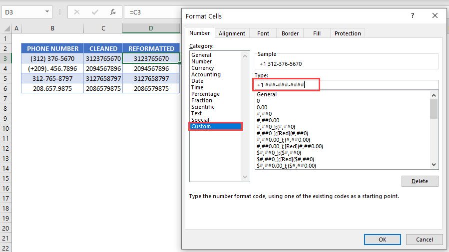 How To Clean Format Phone Numbers Excel Google Sheets Automate 