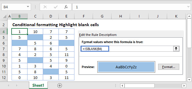 Highlight Blank Cells Conditional Formatting Automate Excel