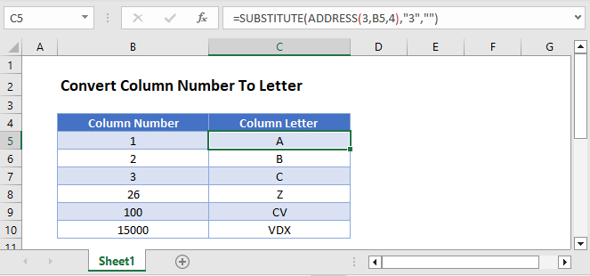 How To Use Excel To Convert Numbers To Column Letters Tech Guide