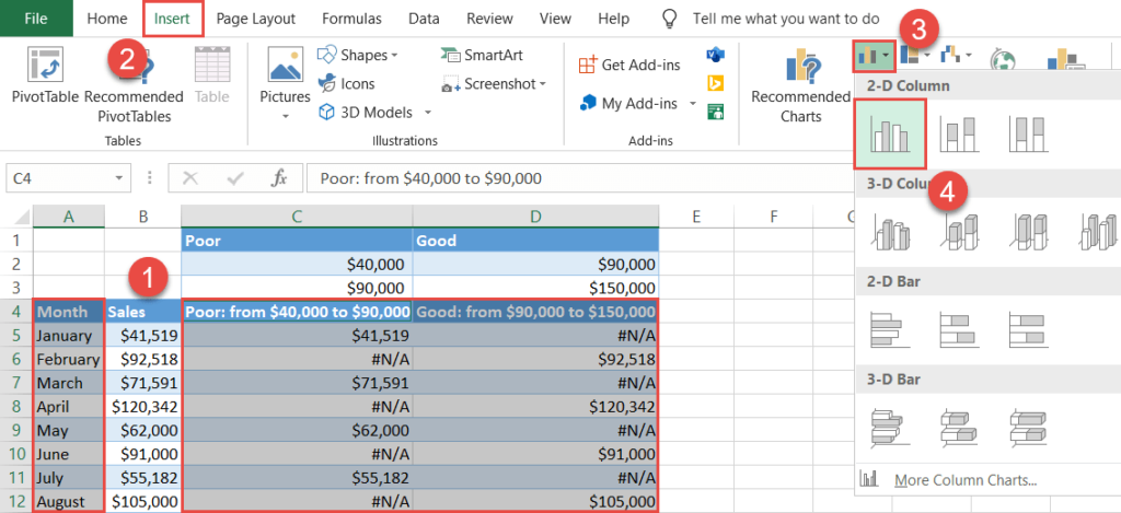 How to Create Excel Charts (Column or Bar) with Conditional Formatting ...