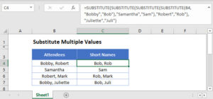 Substitute Multiple Values