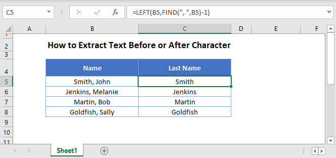 How To Extract Text Before Or After Character In Excel And Google 