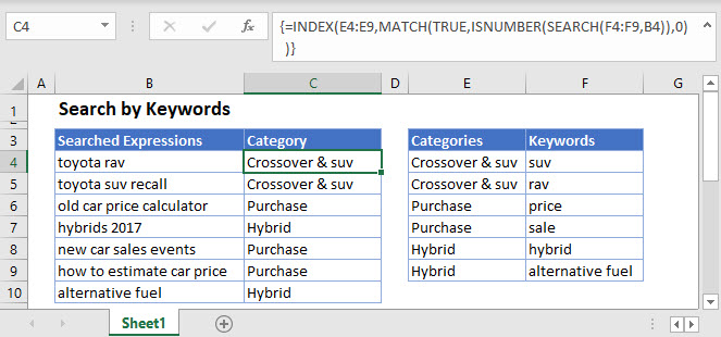 Search By Keywords Excel Google Sheets Automate Excel