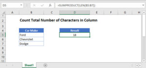 Count Total Number of Characters in Column - Excel &amp; Google Sheets - Automate Excel