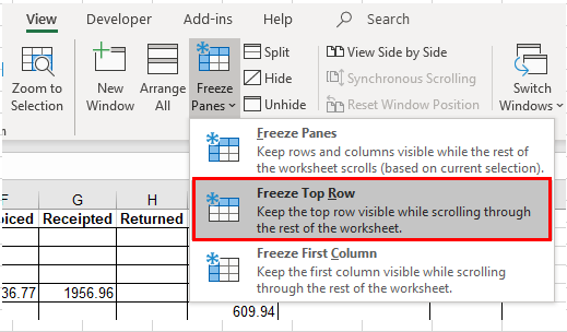 How To Freeze Row In Excel Lock Column Header In Excel 99media Sector 