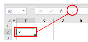 how to insert tick mark in excel sheet