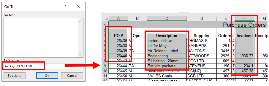 Select Non Adjacent Cells Columns In Excel Google Sheets Automate Excel