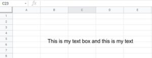 how to insert text box in google sheets