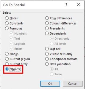jaws object list excel keyboard shortcut