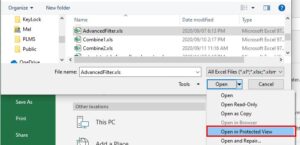 excel open in protected view