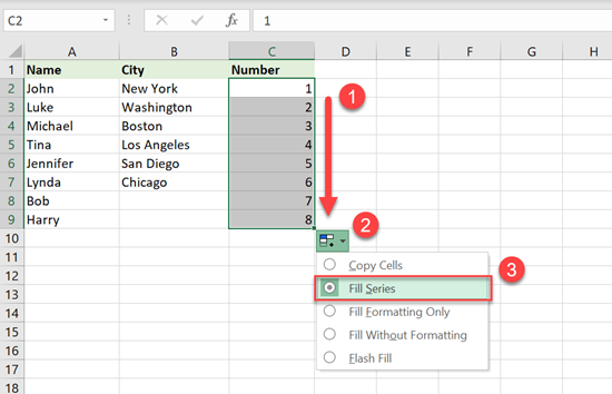 AutoFill Numbers Handle Command In Excel Google Sheets Automate 