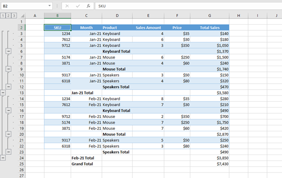 Expand / Collapse Rows or Columns in Excel & Google Sheets - Automate Excel