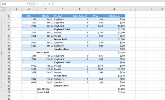 Expand / Collapse Rows or Columns in Excel & Google Sheets - Automate Excel