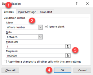 Create An Input Message (Data Validation) In Excel & Google Sheets ...