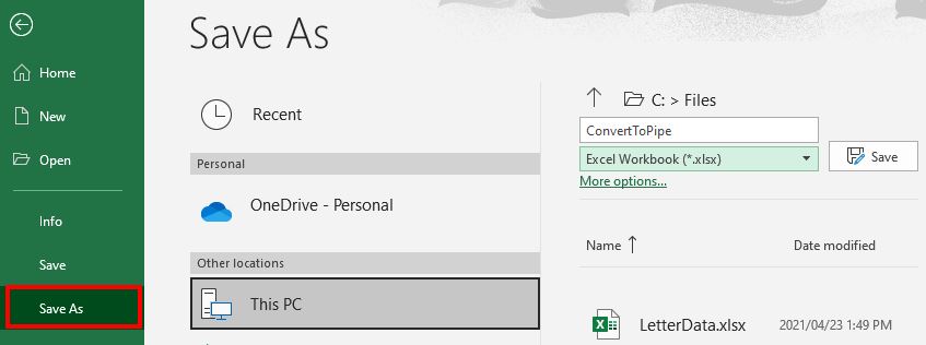 How To Convert Excel To A Pipe Delimited Text File Automate Excel