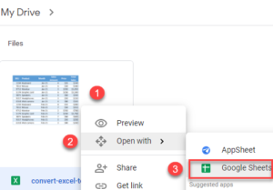 how to upload an excel file to google drive