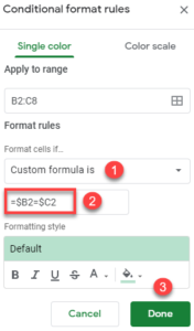 Apply Conditional Formatting Based On Adjacent Cell In Excel & Google ...