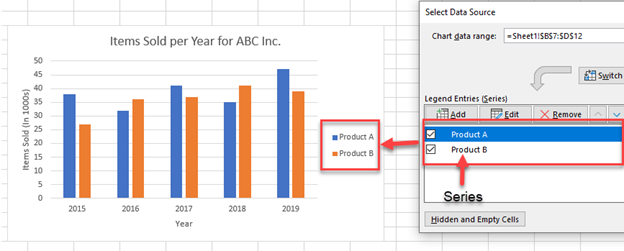 How To Change Chart Series Name Excel Google Sheets Automate Excel