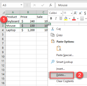 How to Delete and Shift Cells Up in Excel & Google Sheets - Automate Excel