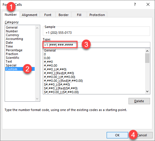 Format Phone Numbers With Dashes In Excel Google Sheets Automate Excel