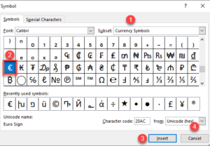 How to Insert a Euro Symbol in Excel & Google Sheets - Automate Excel