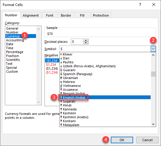 How To Insert Rupee Symbol In Excel Google Sheets Automate Excel